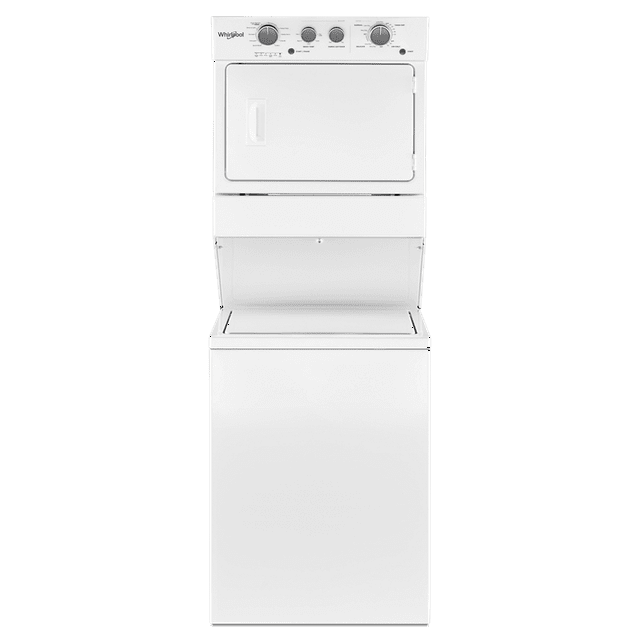 Whirlpool WETLV27HW 27 Inch Long Vent Stacked Laundry Center