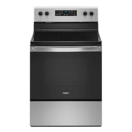 Whirlpool - 5.3 Cu. Ft. Freestanding Electric Range with Self-Cleaning and Frozen Bake™ - Stainless steel