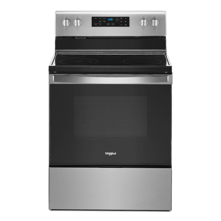 Whirlpool - 5.3 Cu. Ft. Freestanding Electric Range with Self-Cleaning and Frozen Bake - Stainless steel