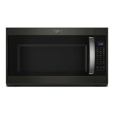 Whirlpool - 2.1 Cu. Ft. Over-the-Range Microwave with Sensor Cooking - Black stainless steel