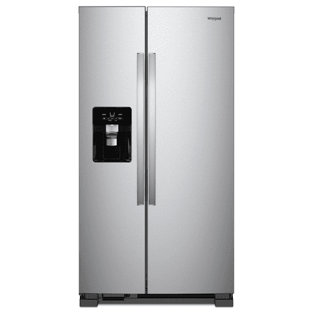 Whirlpool - 24.6 Cu. Ft. Side-by-Side Refrigerator - Stainless Steel