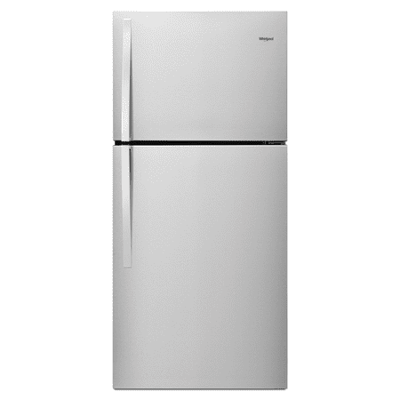 Whirlpool - 19.2 Cu. Ft. Top-Freezer Refrigerator - Monochromatic Stainless Steel