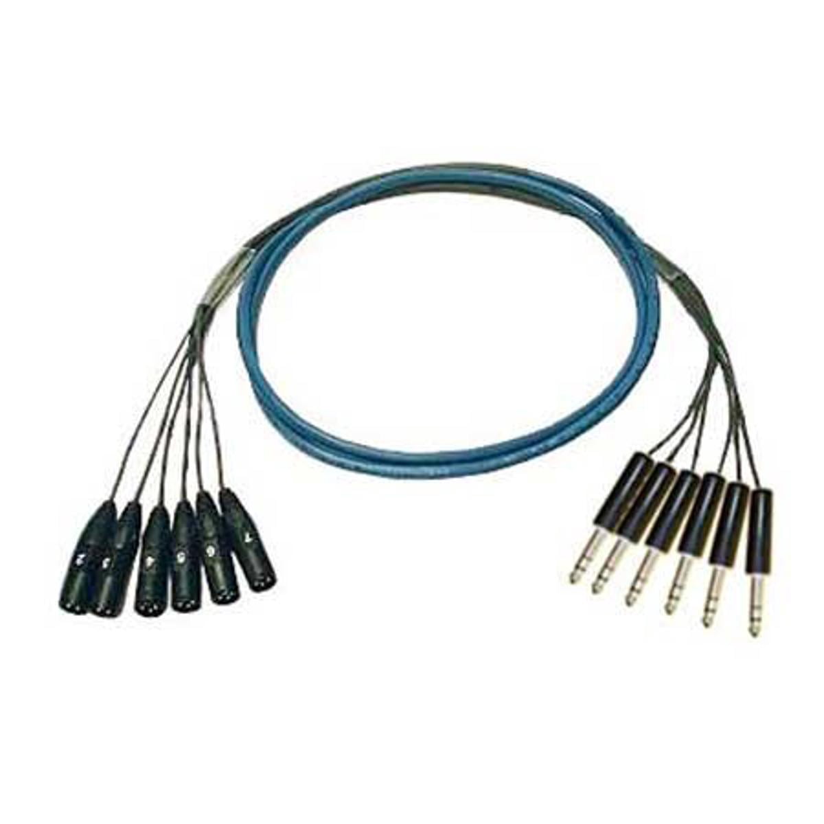 Whirlwind 25' Medusa Multitrack Series 6-Channel XLR Male to 1/4" TRS Male Fanout Snake Cable