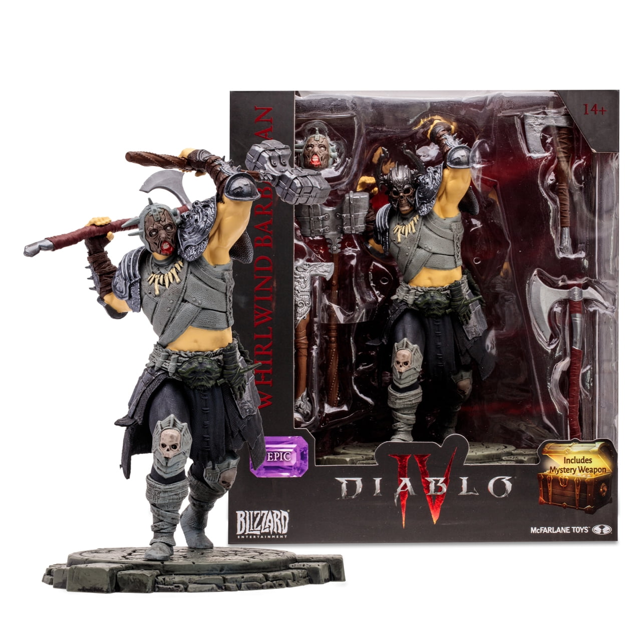 Whirlwind Barbarian: Epic (Diablo IV) 1:12 Posed Figure - McFarlane Toys