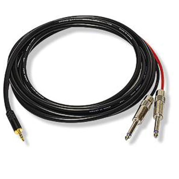 Whirlwind Connect Series MST2TS 6' 3.5mm TRS Male to 2x1/4" TS Male Canare MR202-2AT Cable