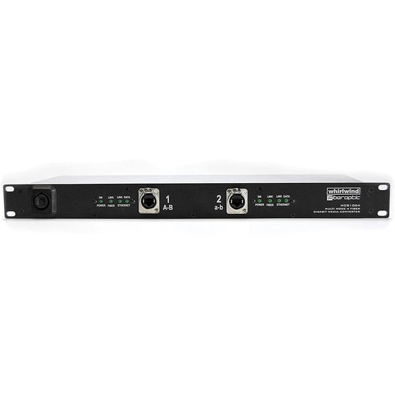 Whirlwind MCM1004 1 RU 2x Cat5e to OpticalCON Quad Multimode Media Converter