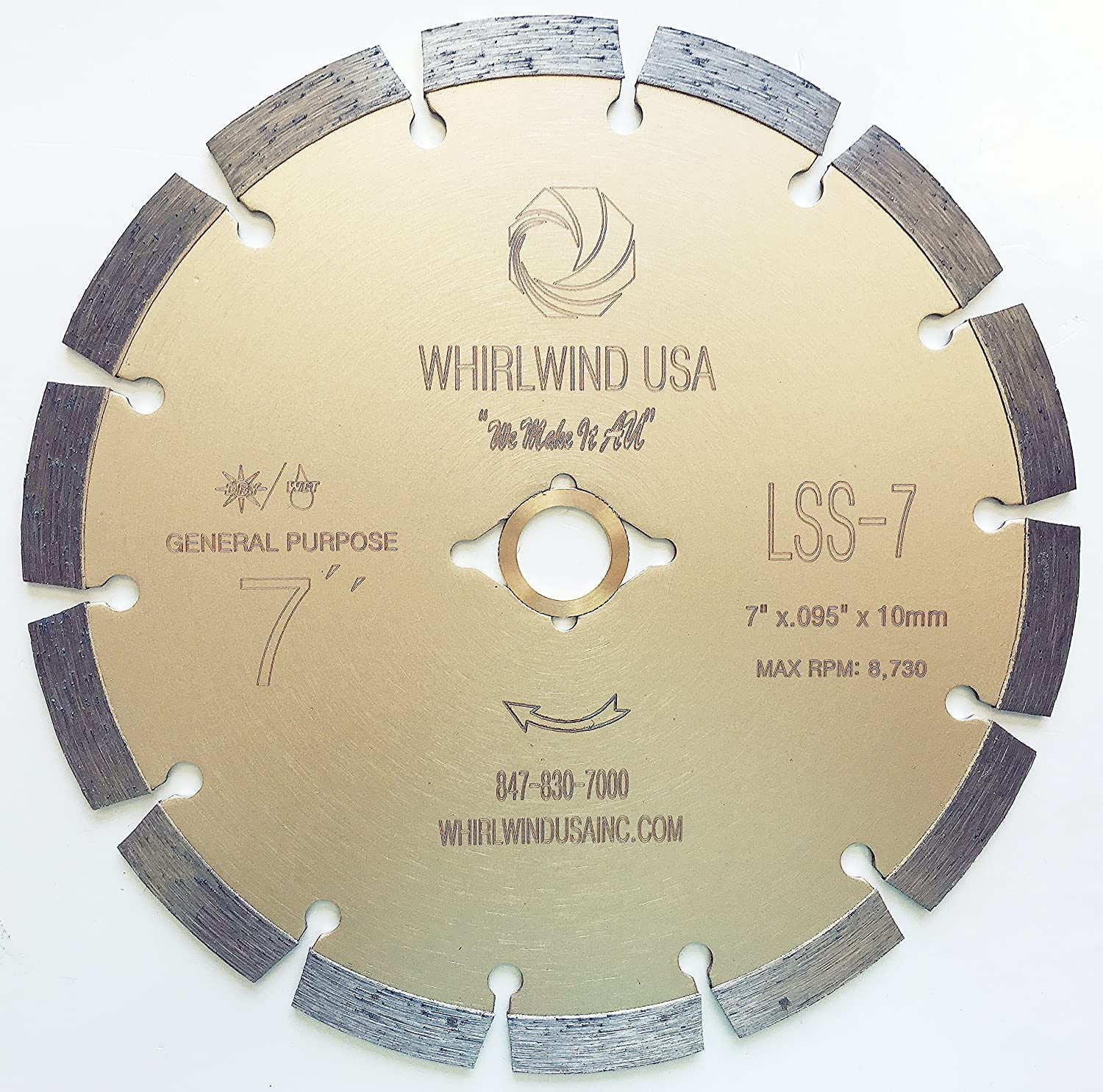 Whirlwind USA 6 in. 40-Teeth Segmented Diamond Blade for Dry or Wet Cutting Metal and Plastic Materials Whirlwind USA 6 in. 40-Teeth Segmented Diamond Blade for Dry or Wet Cutting Metal and Plastic Materials