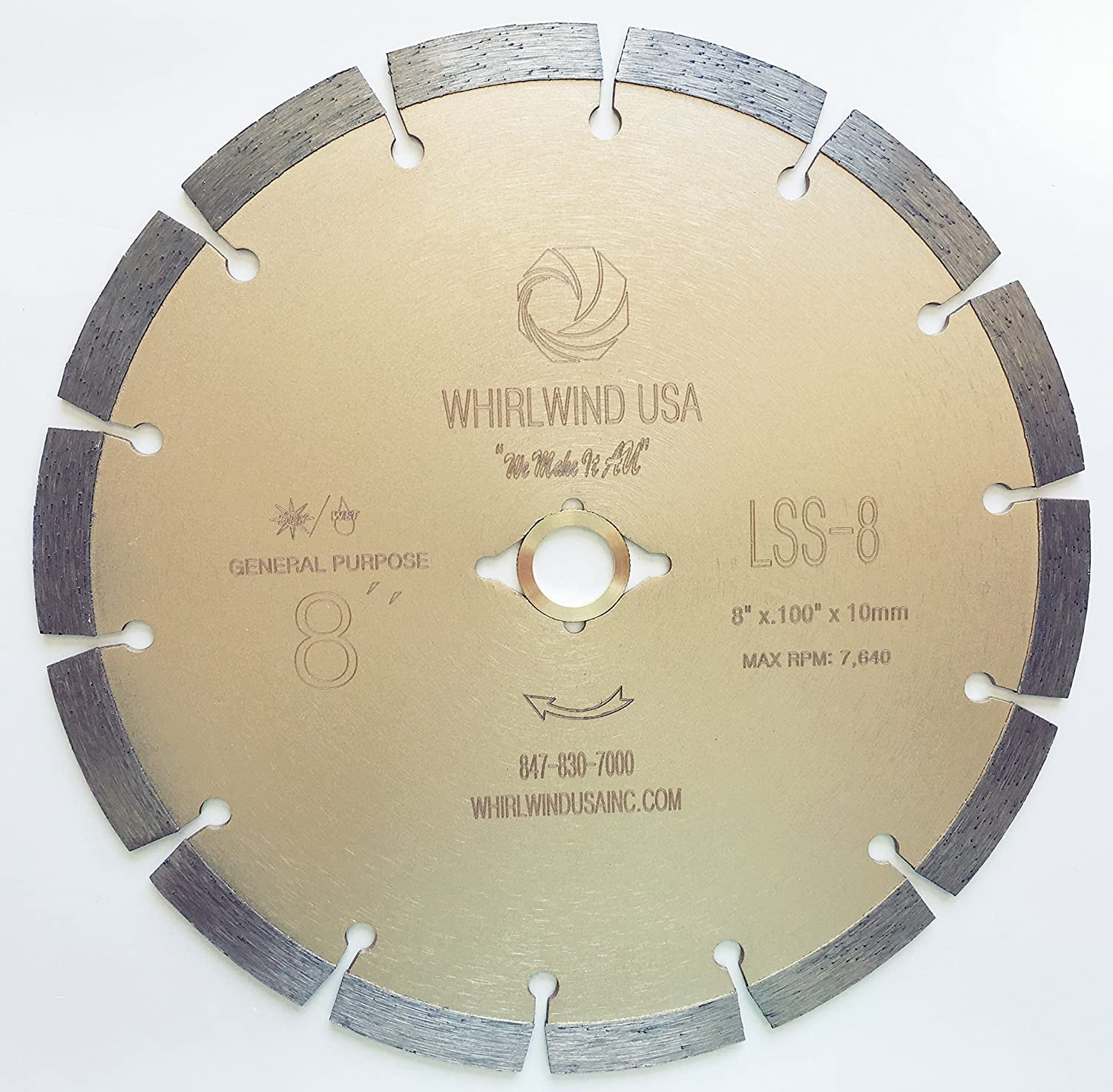 Whirlwind USA 14 in. 72-Teeth Segmented Diamond Blade for Dry and Wet Metal Cutting Whirlwind USA 14 in. 72-Teeth Segmented Diamond Blade for Dry and Wet Metal Cutting