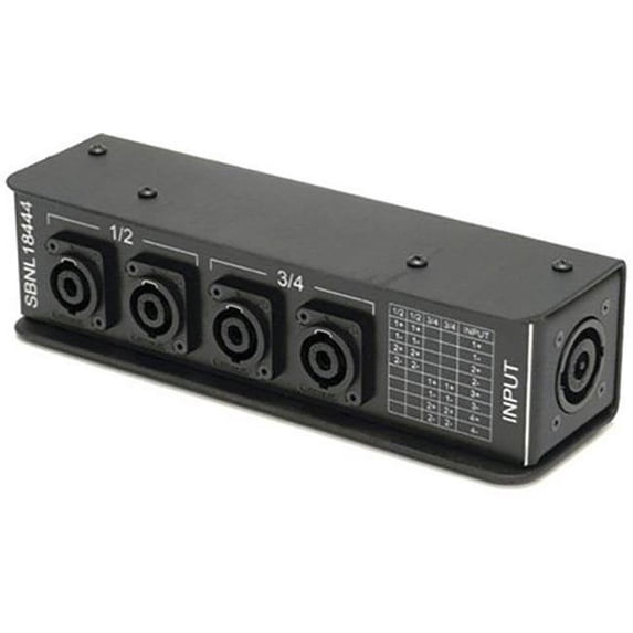 Whirlwind WW-SBNL18444 Splitter - Speakon & Stagebox - 1 NL8 4 NL4 Wired as Bi-Amplifier Pairs