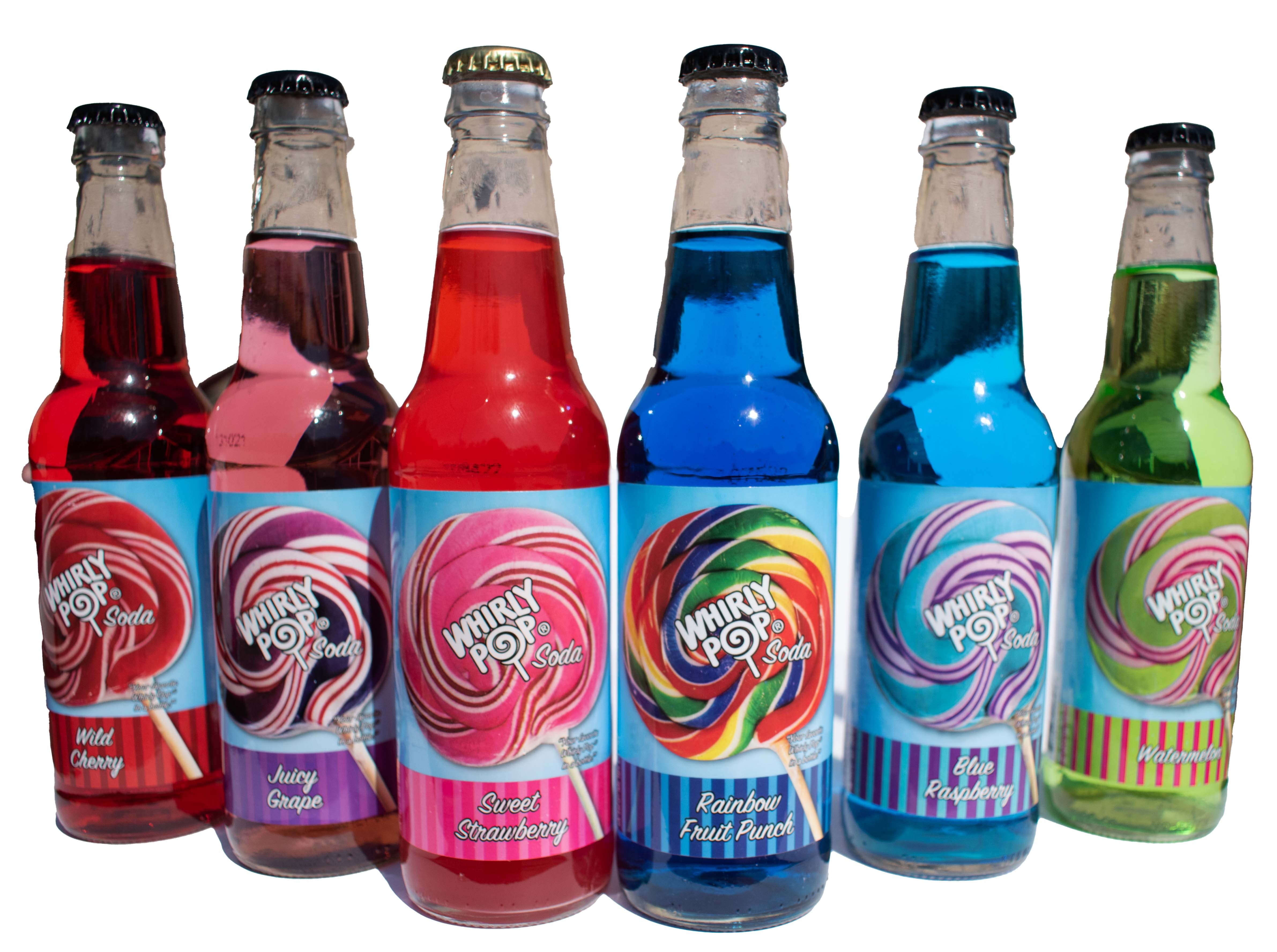 Whirly Pop Soda Variety 6 Pack with Cherry Strawberry and Grape Whirly Pop Soda Variety 6 Pack with Cherry Strawberry and Grape