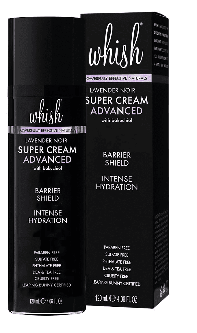 Whish Lavender Noir Super Cream Advanced Barrier Shield Intense Hydrating 4.06 fl oz | Nourishing Face Moisturizer