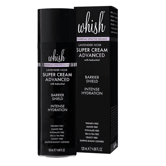 Whish Lavender Noir Super Cream Advanced Barrier Shield Intense Hydrating 4.06 fl oz | Nourishing Face Moisturizer
