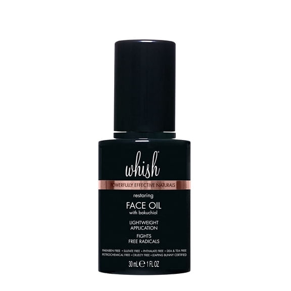 Whish Restoring Face Oil with Bakuchiol For Unisex Natural and Organic Skin Care 1 fl oz