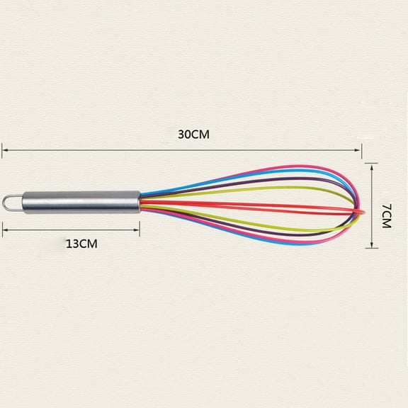 Whisk, Dough Whisk, Stainless Steel & Non-Stick Coating – Colored Beater for Blending, Whisking, Beating, Frothing & Stirring (11.8-inch),Multi-color