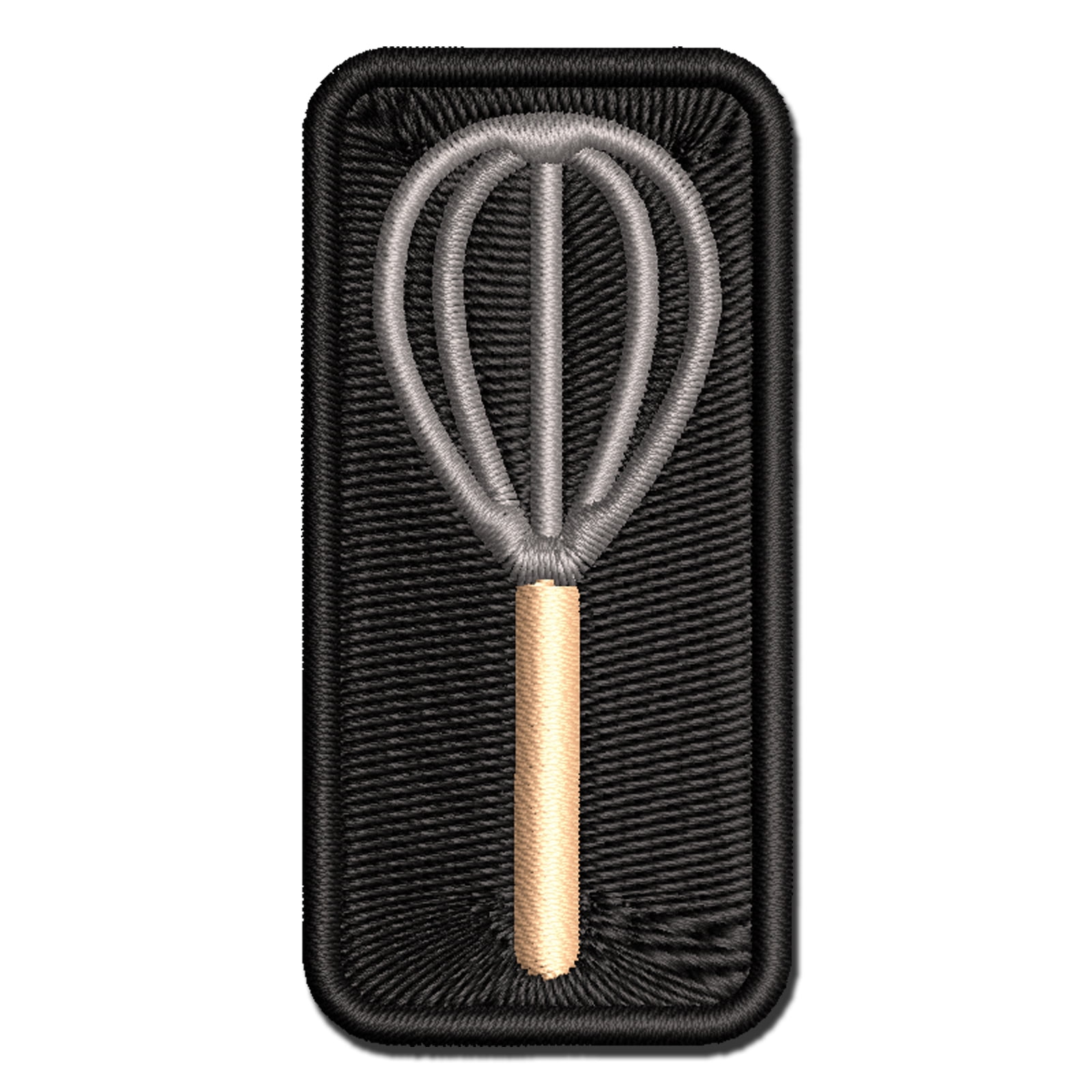 Whisk French Whip Cooking Baking Applique Multi-Color Embroidered Iron-On Patch - 3.5 Inch Large