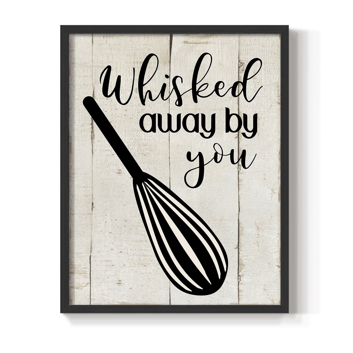 Whisked Away Framed Print in Black Solid Wood 8 x 10 Framed Print