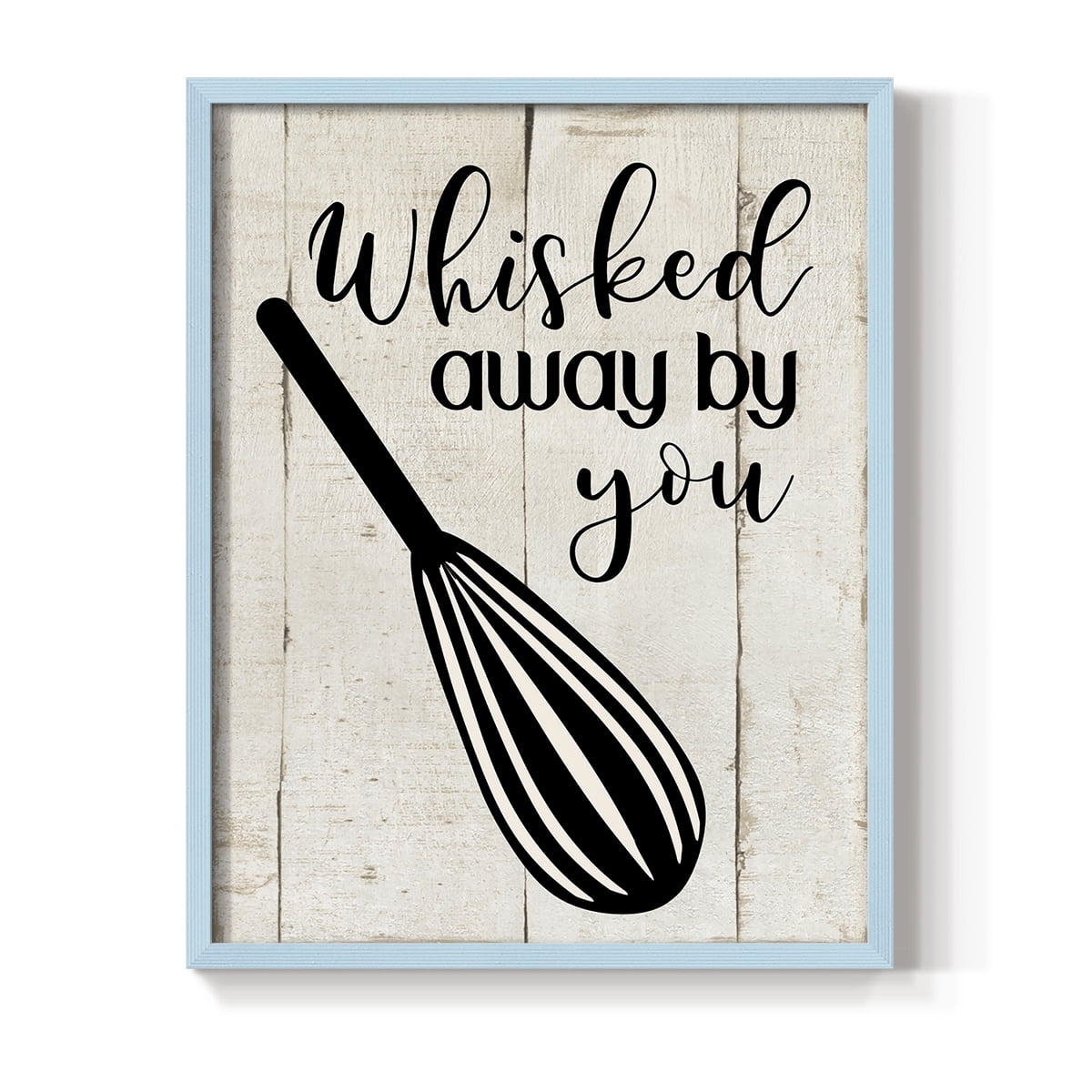 Whisked Away Framed Print in Blue Solid Wood 8 x 10 Framed Print