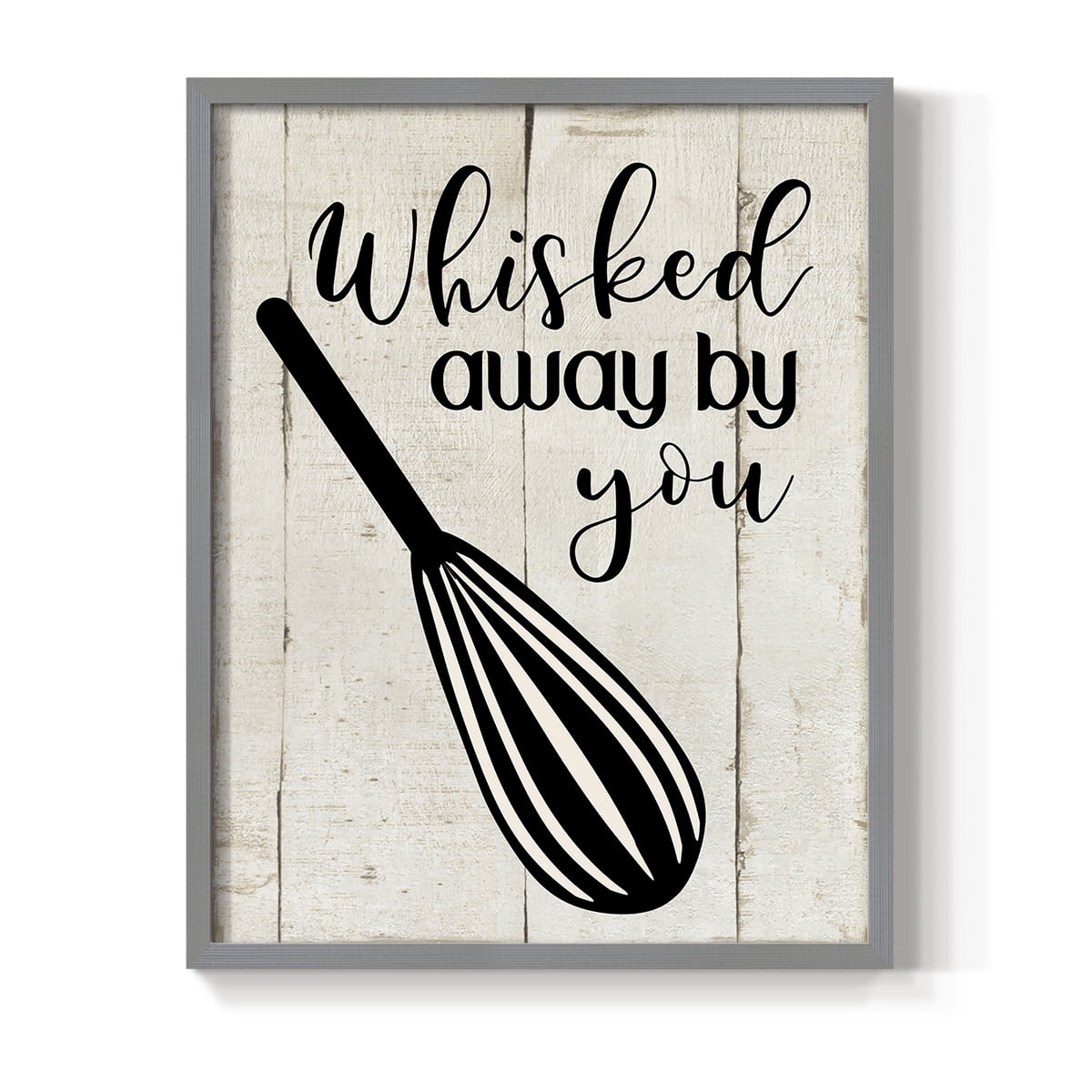 Whisked Away Framed Print in Gray Solid Wood 8 x 10 Framed Print
