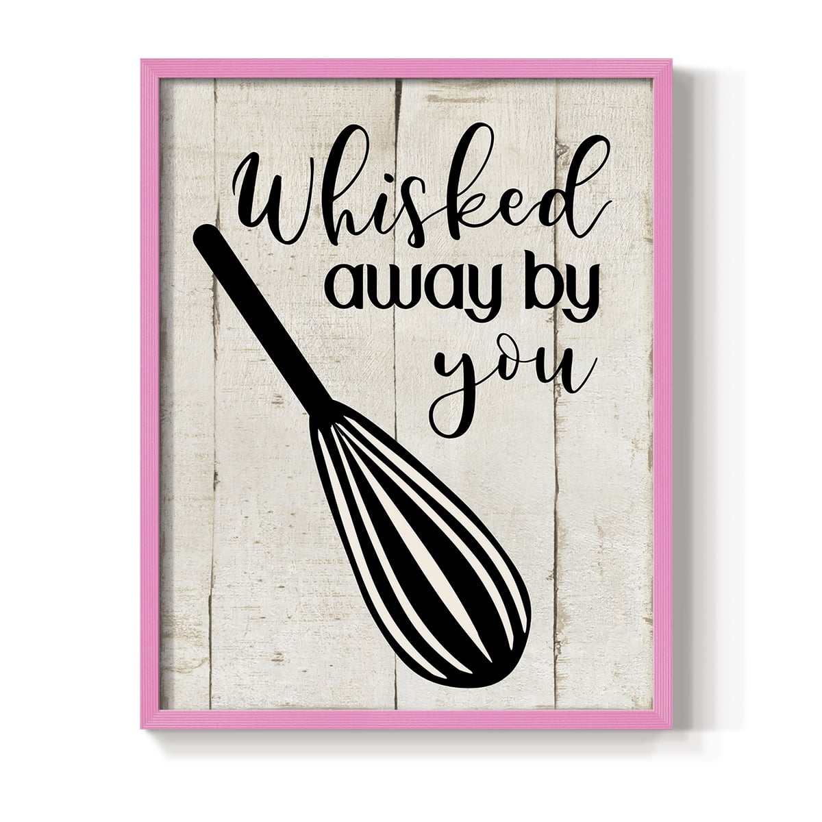 Whisked Away Framed Print in Pink Solid Wood 8 x 10 Framed Print