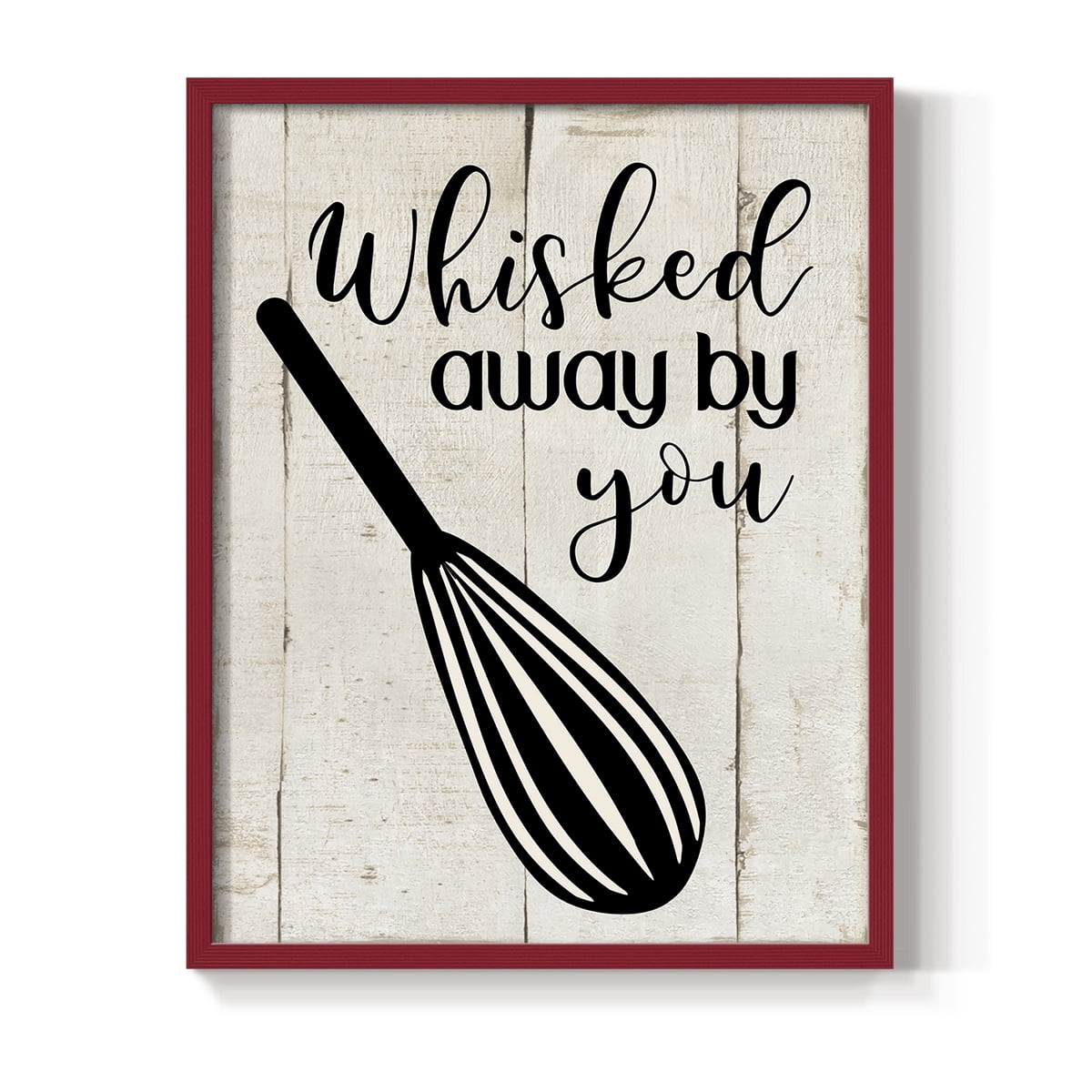 Whisked Away Framed Print in Red Solid Wood 11 x 14 Framed Print