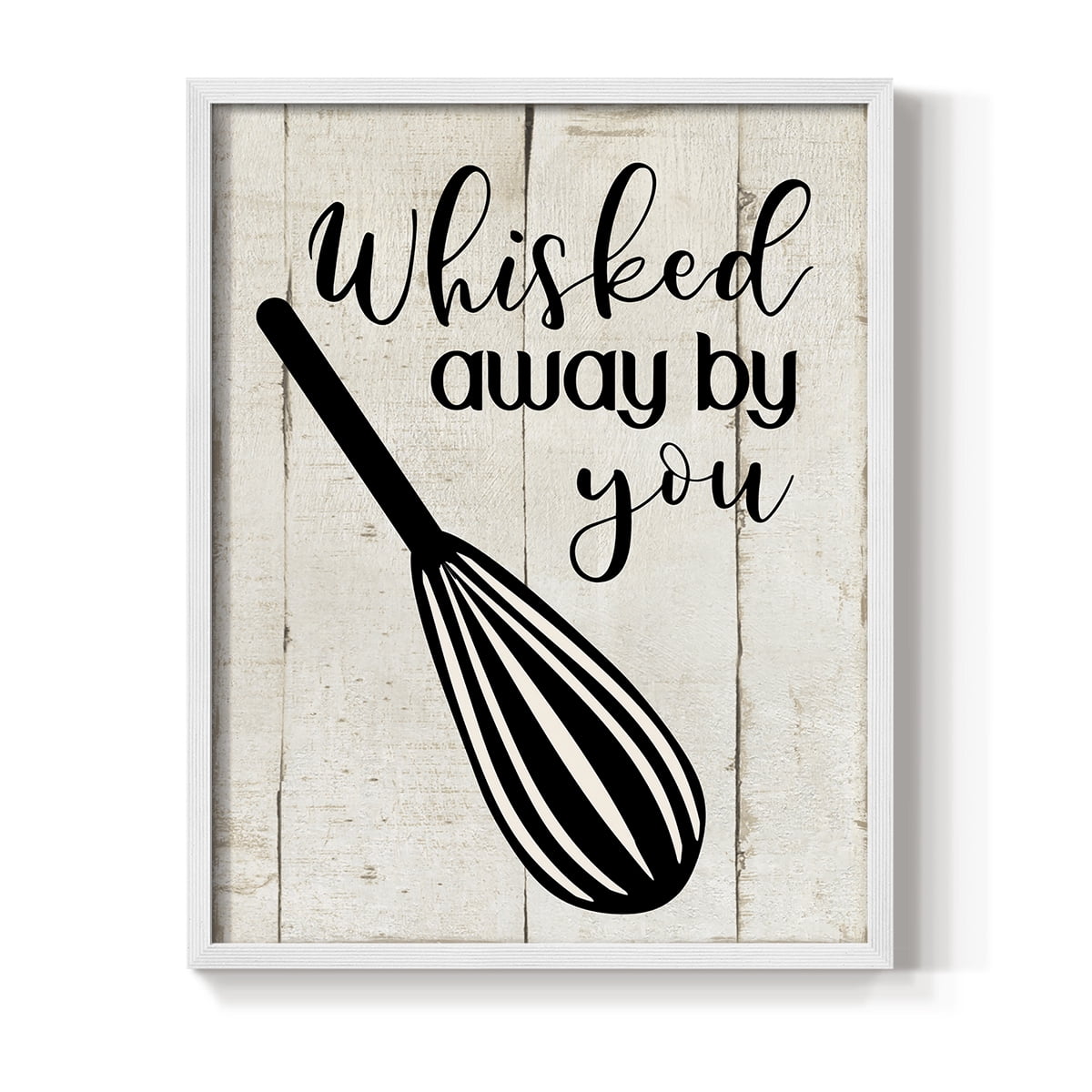 Whisked Away Framed Print in White Solid Wood 8 x 10 Framed Print