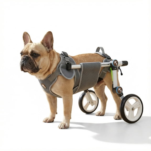Whisker Bark Adjustable Dog Wheelchair with Rear Support (XS - 8 to 20lb)