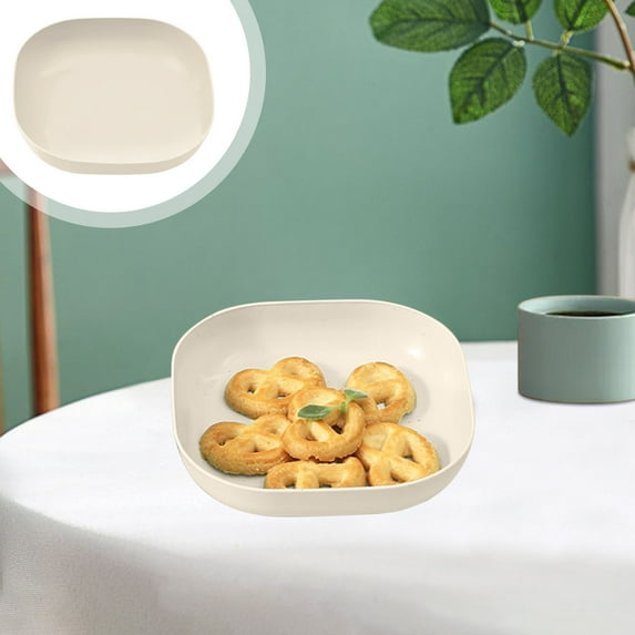 Whisker Fatigue Bowl, Shallow Pet Food Dish, 14.5x14.5x3.3cm Plastic Tray in Blue Green Yellow, Non-slip & Easy Clean Design for Kittens and Short Legged Cats Feeding,Vsgery