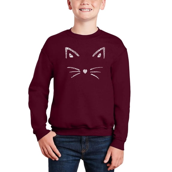 Whiskers - Boy's Word Art Crewneck Sweatshirt