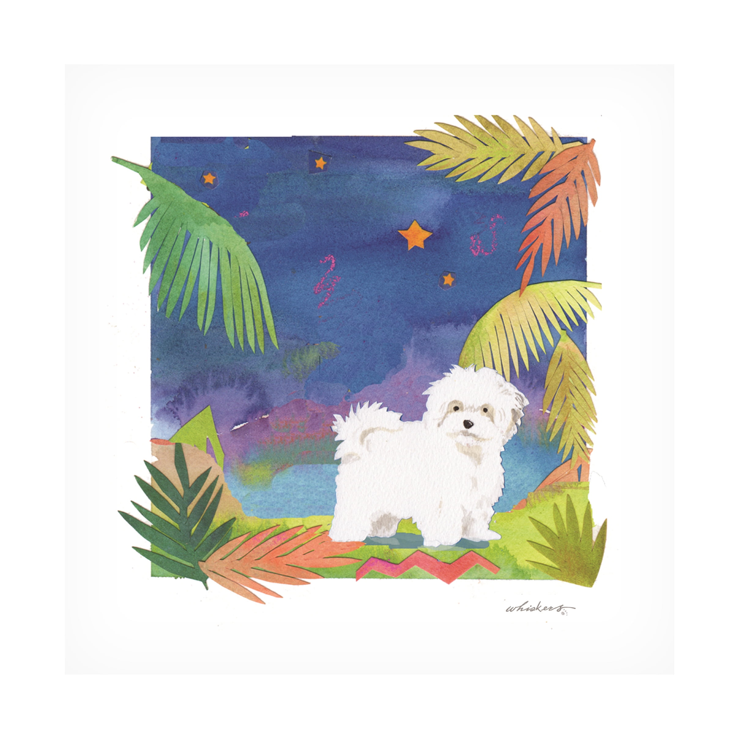 Whiskers Studio 'Maltipoo Midnight' Canvas Art