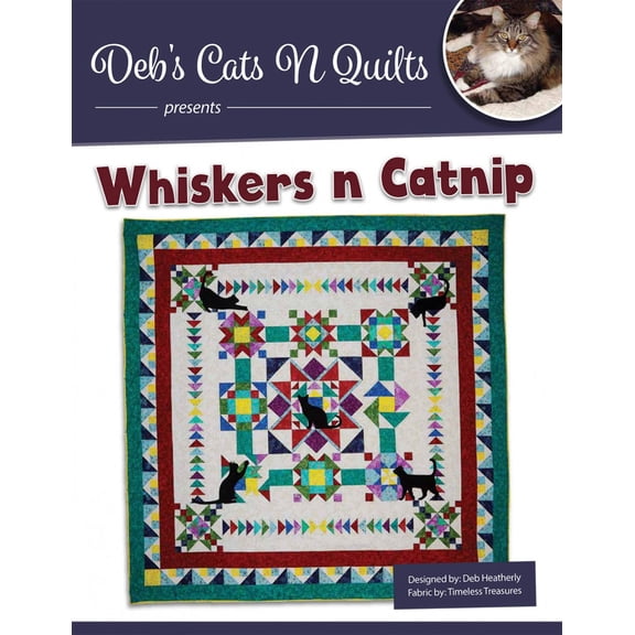 Whiskers n Catnip Block of the Month Quilt Pattern by Deb Heatherly of Deb's Cats N Quilts