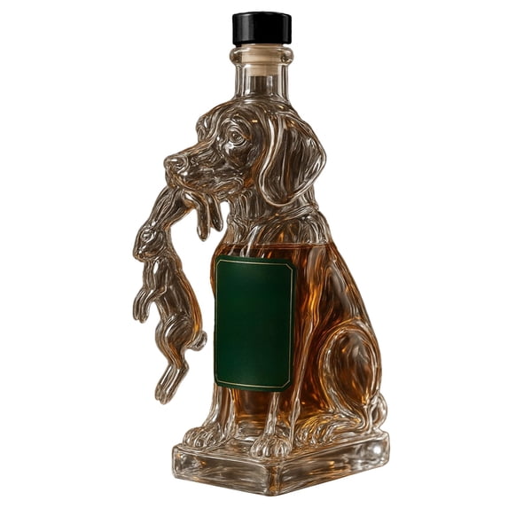 Whiskey Animal Decanter Glass Bottle,Unique Animal Statue Liquor Dispenser for Men Dad Husband, Bar Decor for Special Occasions Whiskey Lovers (Dog)