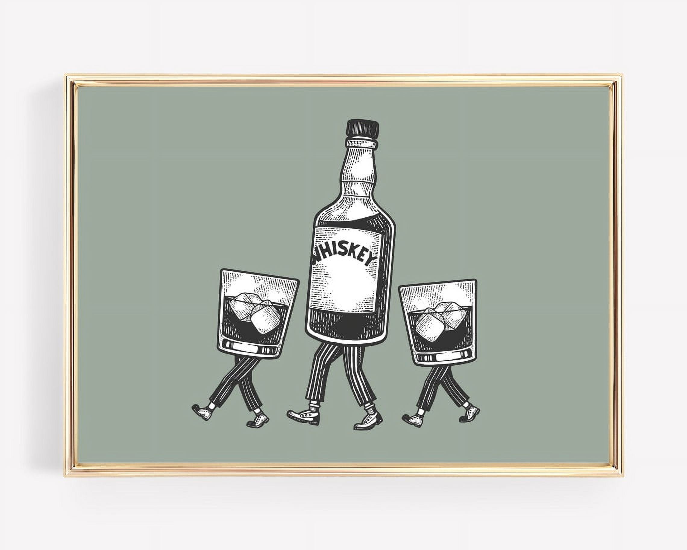 Whiskey Art Bar Cart Wall Decor Cocktail Print Bar Cart Decor ...