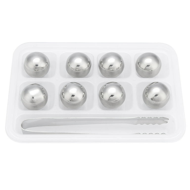 Whiskey Balls Reusable Stainless Steel Metal Ice Sphere Cubes Beverage  Chilling