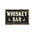 thumbnail image 1 of Whiskey Bar (2 Pack) 7 Inch x 10 Inch Novelty Aluminum Metal Sign Neat Rocks Repeat Weatherproof Perfect for Dens Bars Man Caves Fun Gift for Whiskey Lovers Bartenders Friends Crafted, 1 of 6