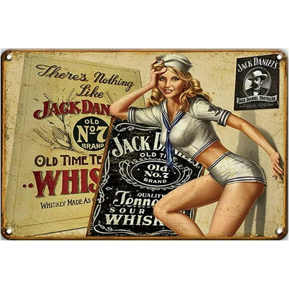 Whiskey Bar Vintage Decor Signs Retro Metal Signs Man Cave Decor Vintage Room Decor Signs Outdoor Wall Plaques Garage Retro Signs Bar Funny Signs Size: 11.8x7.8 Inches