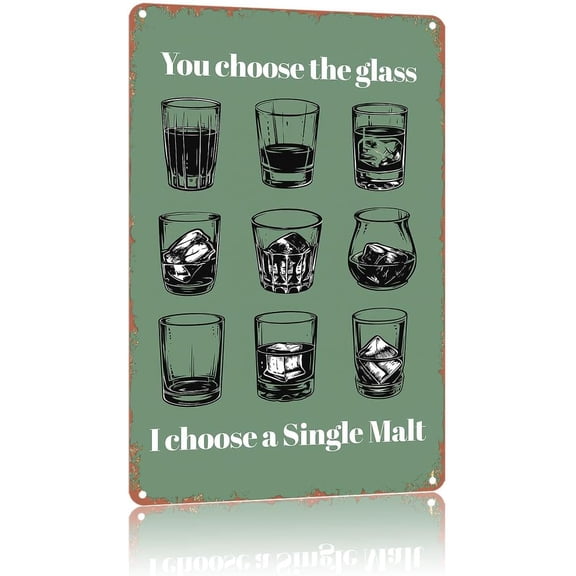 Whiskey Bar metal signs Mounted Art Poster Home Wall Decor, Suitable For Bedroom, Living Room, Bar, Restaurants,Etc.Plaque 12 X 8 Inch