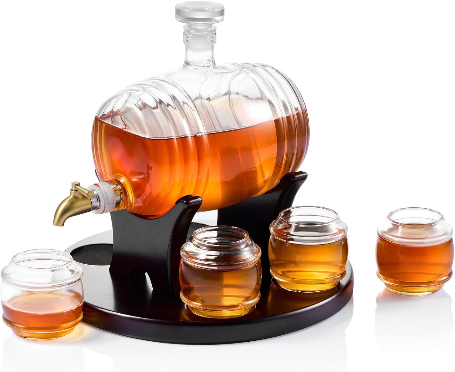 Iced Drink Server Glass Sake & Whiskey Dispenser With Ice Chamber ...