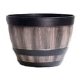 thumbnail image 1 of Whiskey Barrel Planter Rustic Outdoor Flower Pot for Porch Patio Garden Fall Decor and Herb Growing, 1 of 6