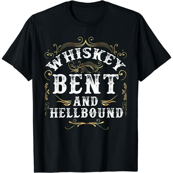Whiskey Bent And Hellbound Shirt Funny Whiskey Bourbon T-Shirt