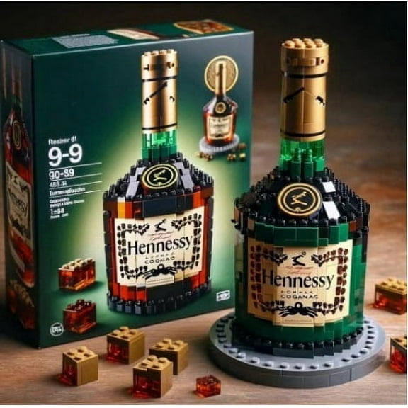Whiskey Bottle Building Block Set,Collectible Construction Kit,Creative Display Model for Home Bar Decor and Whiskey Enthusiasts