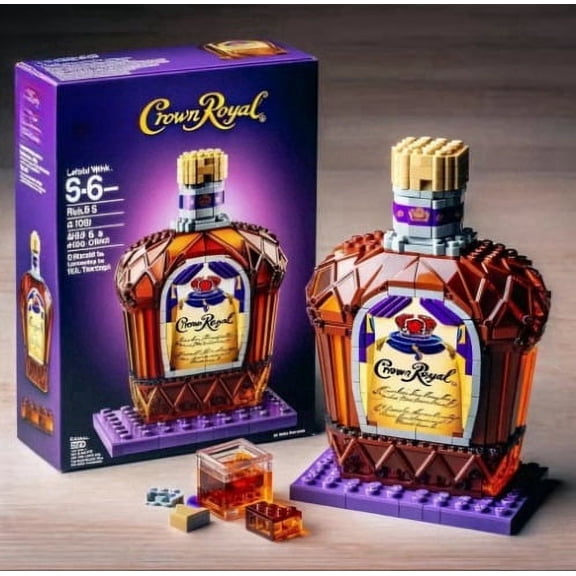 Whiskey Bottle Building Block Set,Collectible Construction Kit,Creative Display Model for Home Bar Decor and Whiskey Enthusiasts