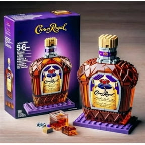 Whiskey Bottle Building Block Set,Collectible Construction Kit,Creative Display Model for Home Bar Decor and Whiskey Enthusiasts