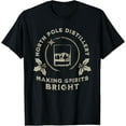 thumbnail image 1 of Whiskey Bourbon Making Spirits Bright Funny Christmas Spirit T-Shirt, 1 of 4