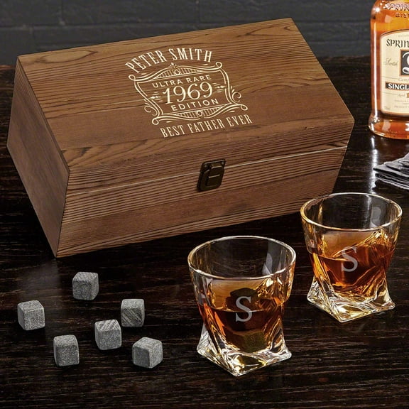 Whiskey Box and Glasses Set