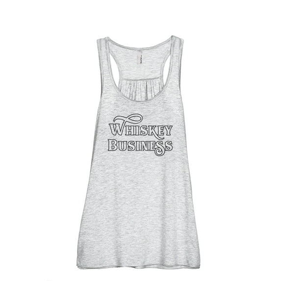 Whiskey Business Women's Fashion Sleeveless Flowy Racerback Workout Yoga Tank Top Sport Grey Large