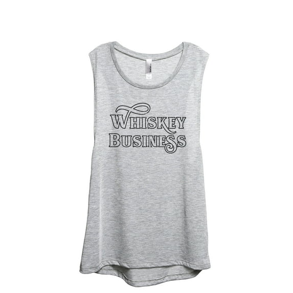 Whiskey Business Women's Fashion Sleeveless Muscle Workout Yoga Tank Top Sport Grey X-Large