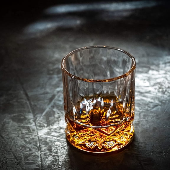 Whiskey Chilling Stones Gift Set - 6 Handcrafted Premium Granite Round Sipping Rocks - 2 Glass Tumblers - Hardwood Presentation & Storage Tray - Elegant Gold Foil Gift Box by R.O.C.K.S.