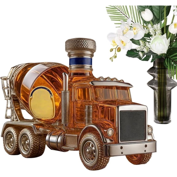 Whiskey Decanter 300ml, 3D Car-Shaped Glass Bottle, Sports Car Design Liquor Dispenser with Airtight Stopper for Home Bar Office Decor(Q)