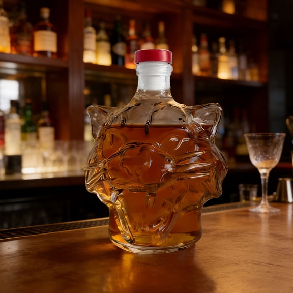 Whiskey Decanter - 5oz Carafe, Birthday Gift for Men Dad - Great for Wine, Scotch, Bourbon, Vodka, Liquor, Cool Drinking Accessories for Home Bar