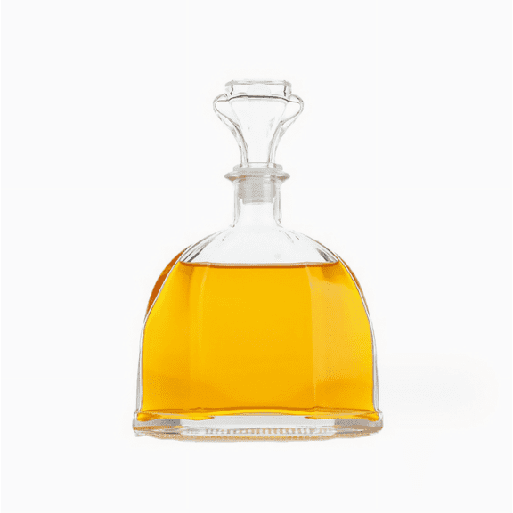 Whiskey Decanter with Airtight Glass Stoppern, 300ml Lead-Free Crystal Decanter ,Whiskey Vodka Bourbon Alcohol Spirits Decanter for Home, Bar, Gift, Party Decor
